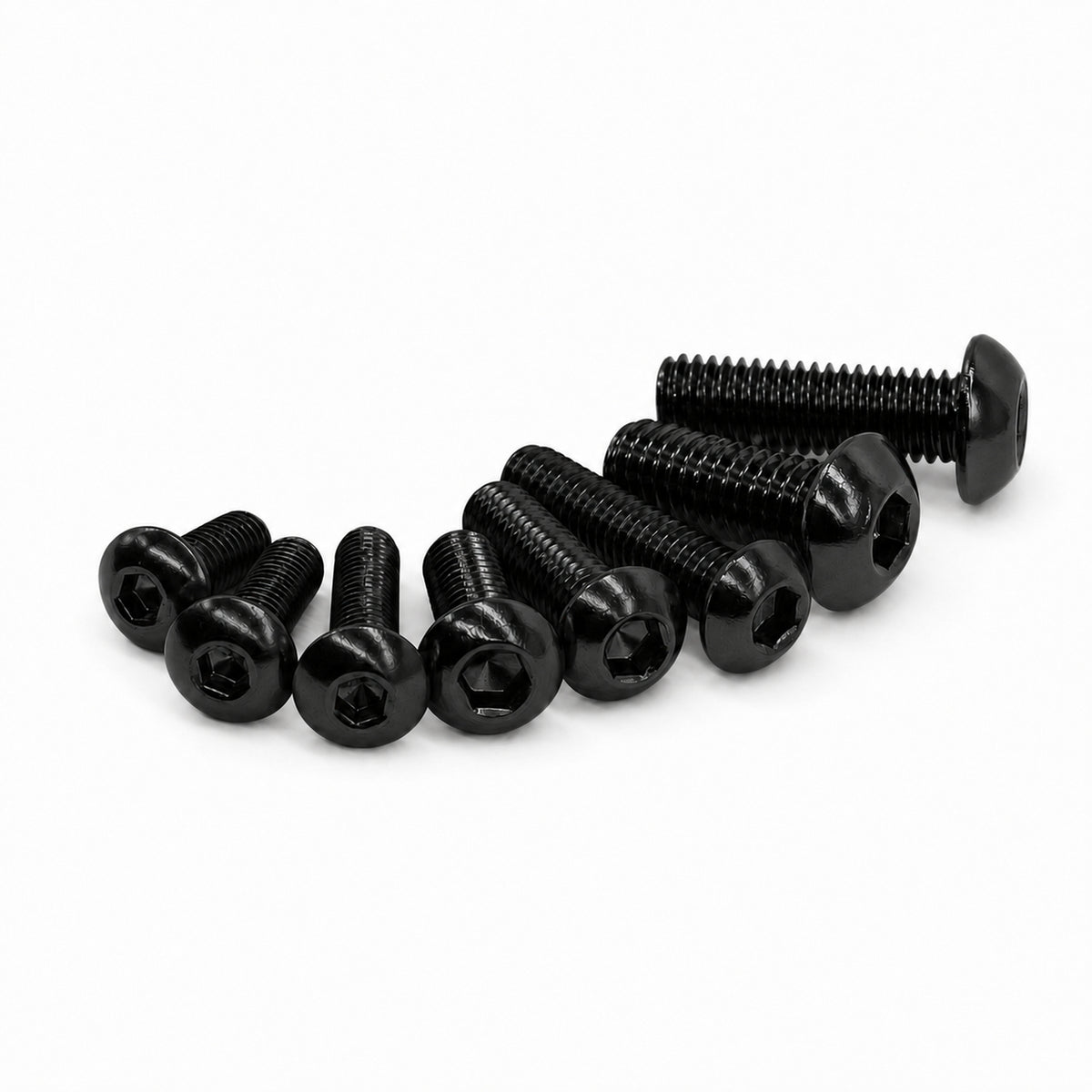M6 Anodised Aluminium Button/Dome Head Screws 5 Pack