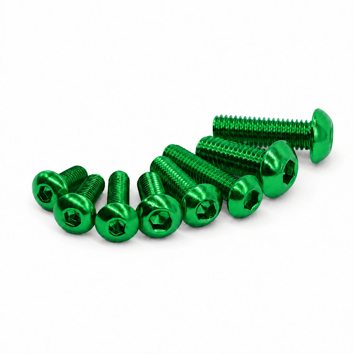 M8 Anodised Aluminium Button/Dome Head Screws 5 Pack
