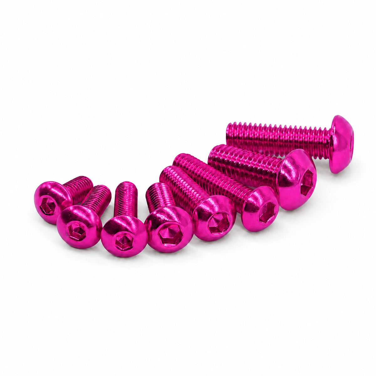 M8 Anodised Aluminium Button/Dome Head Screws 5 Pack