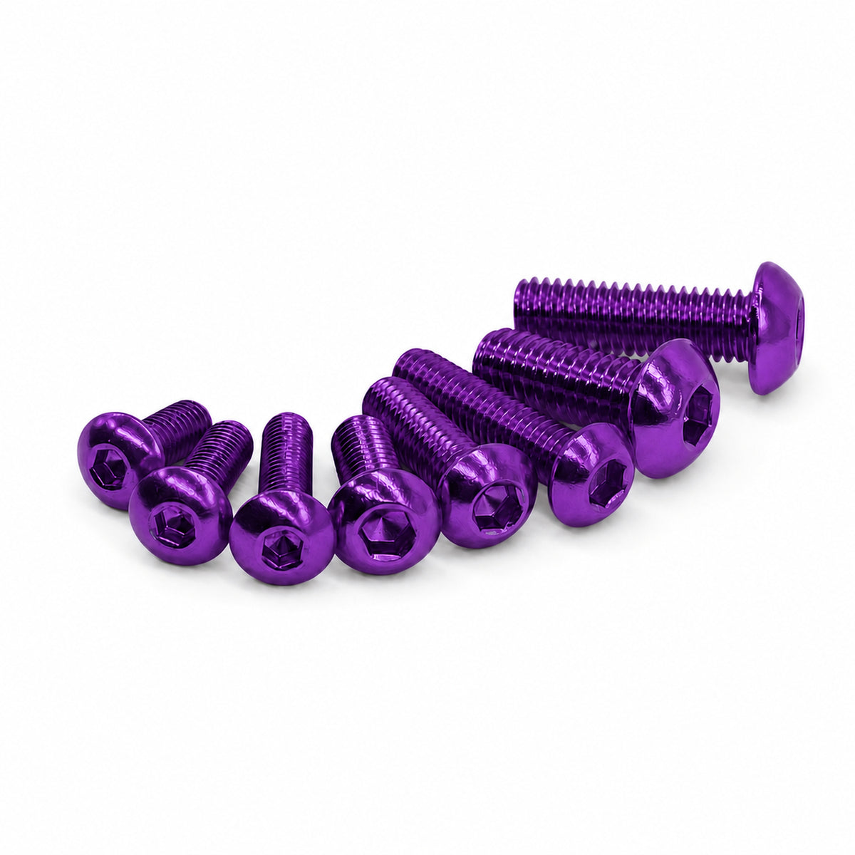 M8 Anodised Aluminium Button/Dome Head Screws 5 Pack