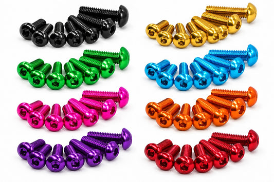 M5 Anodised Aluminium Button/Dome Head Screws 5 Pack